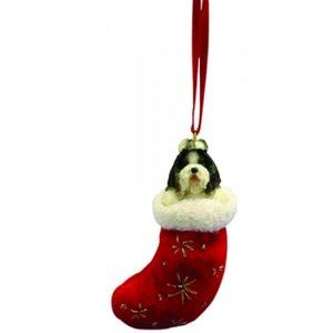 Shih Tzu little stocking ornament